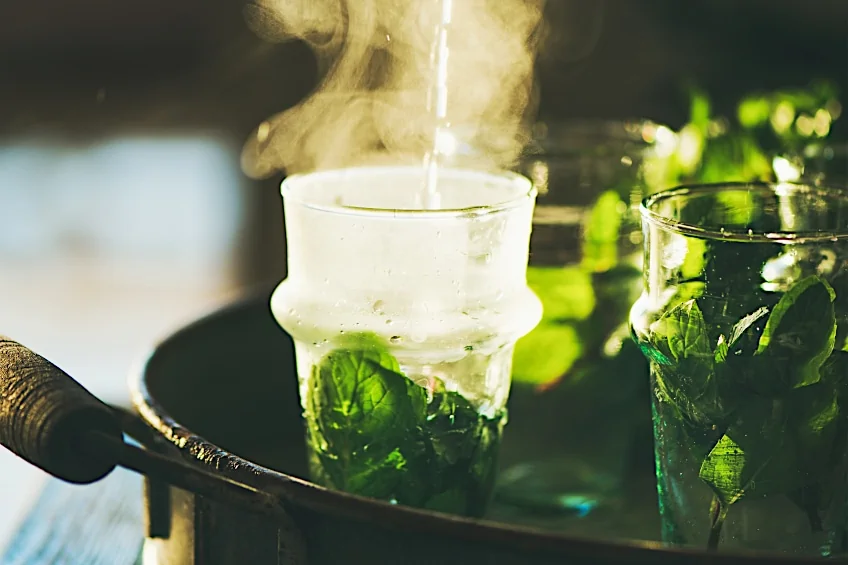 Making Mint Tea from Leaves